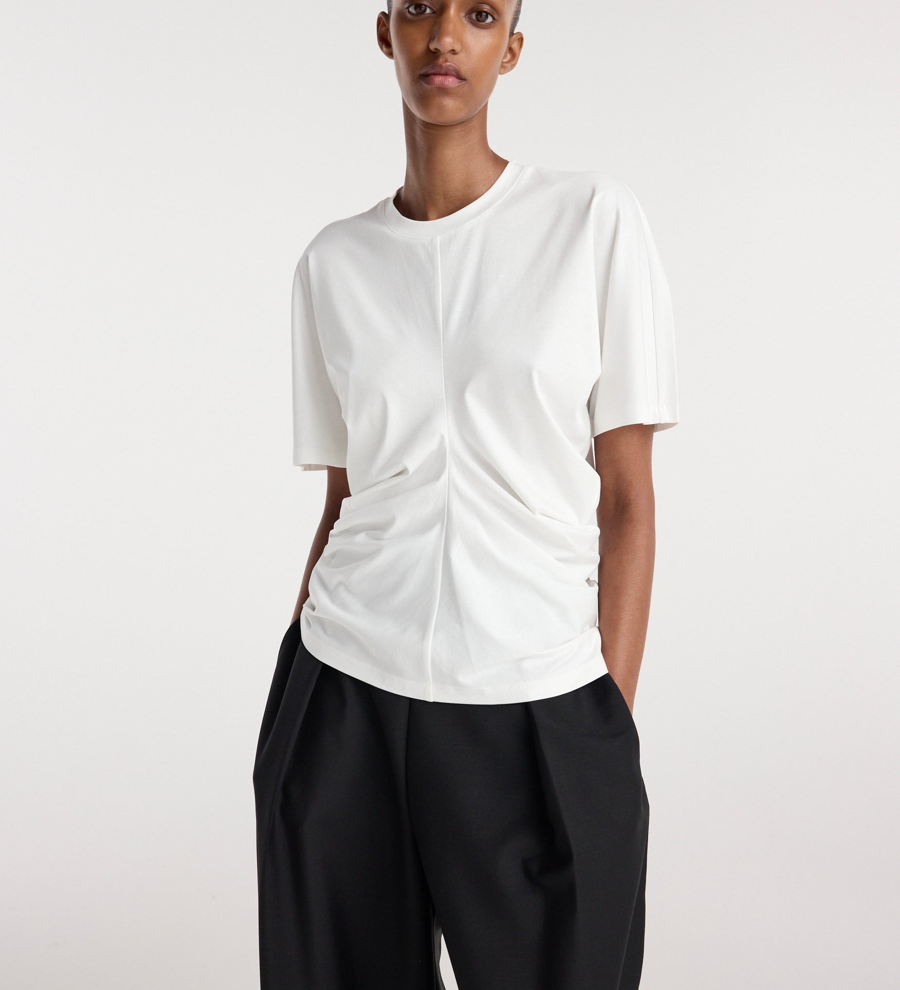 ROHE - Draped t - shirt | off white