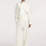 ROHE - Silk foulard top | cream