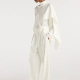 ROHE - Silk foulard top | cream