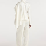 ROHE - Silk foulard top | cream