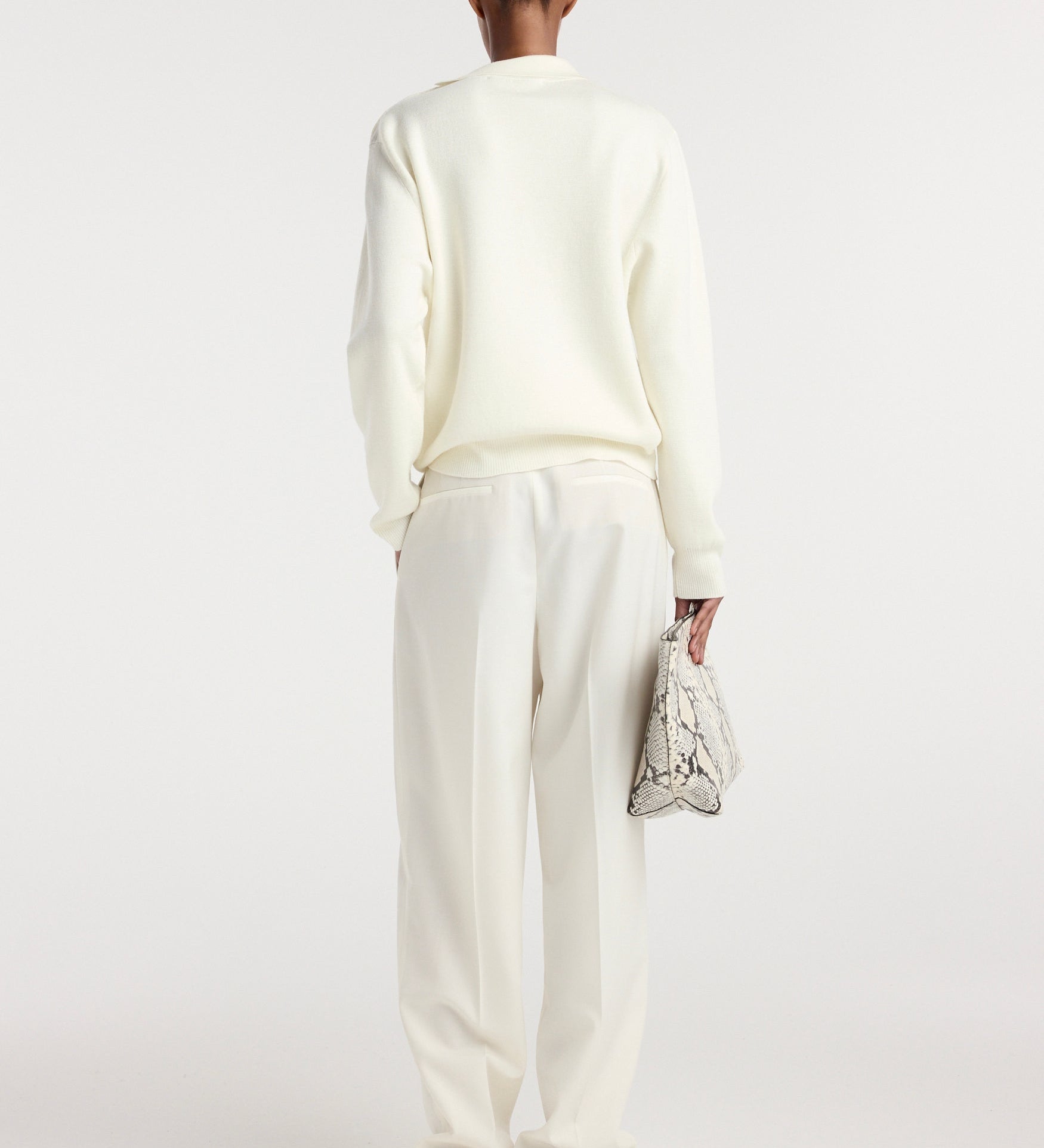ROHE - Uneven collar polo | off white
