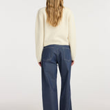 ROHE - Statement shoulder cropped turtleneck | cream