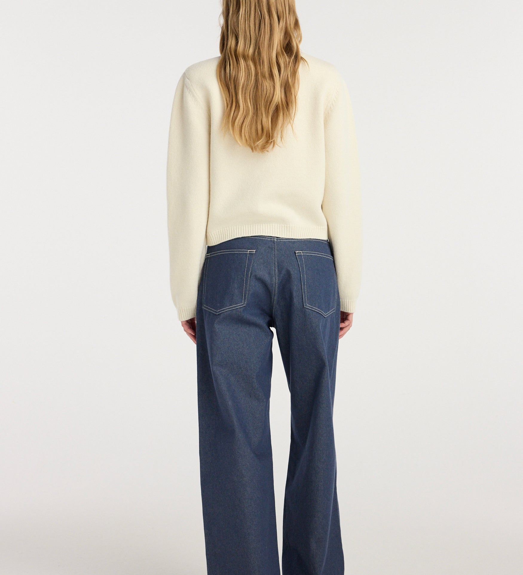 ROHE - Statement shoulder cropped turtleneck | cream
