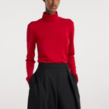 ROHE - Fine - knit wool cashmere turtleneck | red
