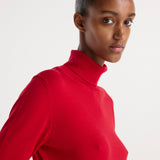 ROHE - Fine - knit wool cashmere turtleneck | red