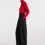 ROHE - Fine - knit wool cashmere turtleneck | red
