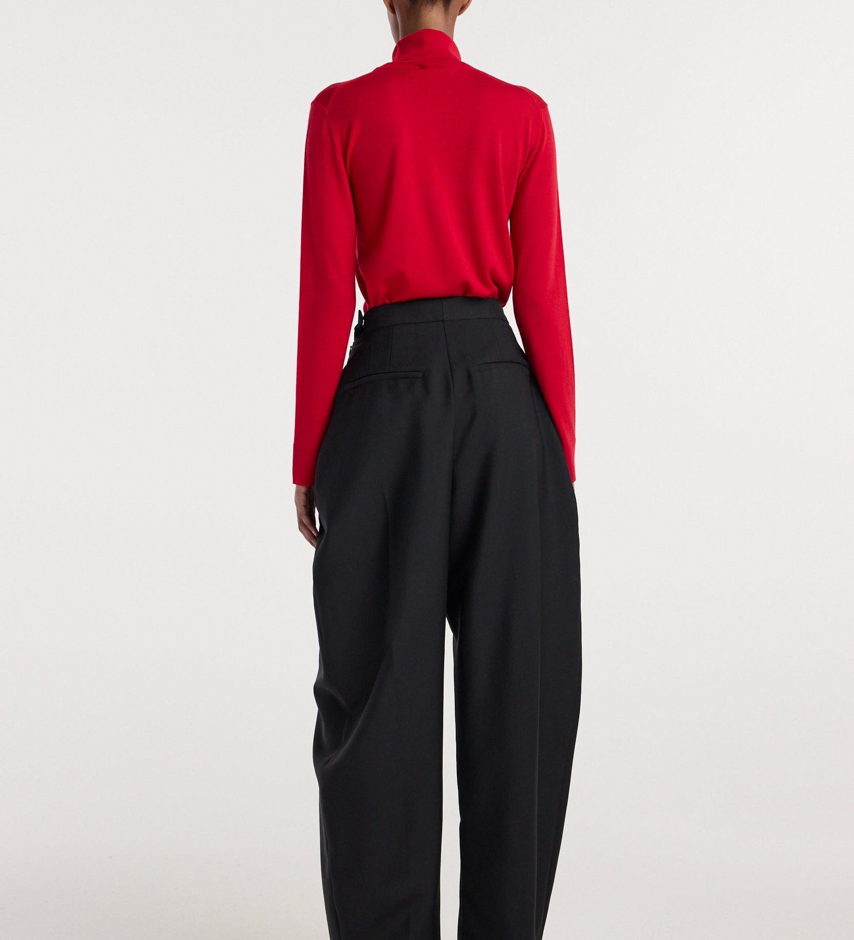 ROHE - Fine - knit wool cashmere turtleneck | red
