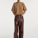 ROHE - Bruun - Signature baggy leather trousers | tobacco