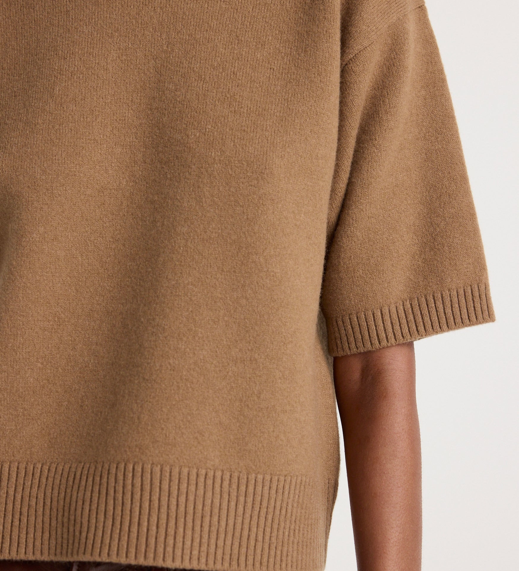 ROHE - Compact knitted top | camel