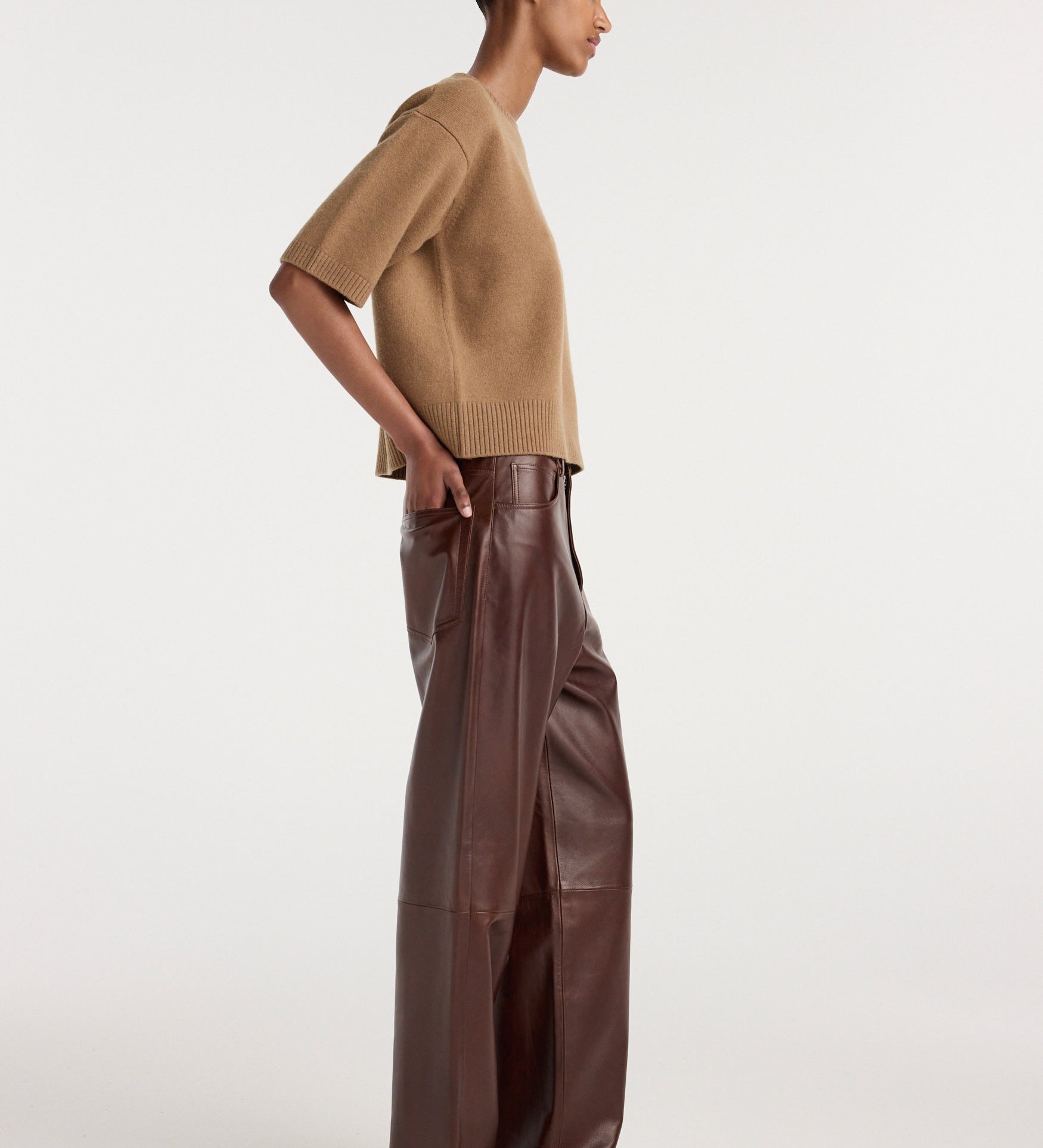 ROHE - Compact knitted top | camel