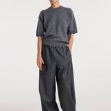 ROHE - Balloon track pants | dark grey melange