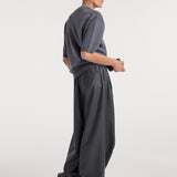 ROHE - Compact knitted top | dark grey melange