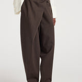 ROHE - Sarong knot trousers | dark brown