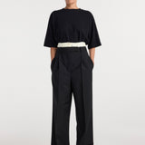ROHE - Boxer detailed trousers | black