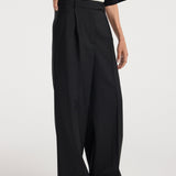 ROHE - Boxer detailed trousers | black