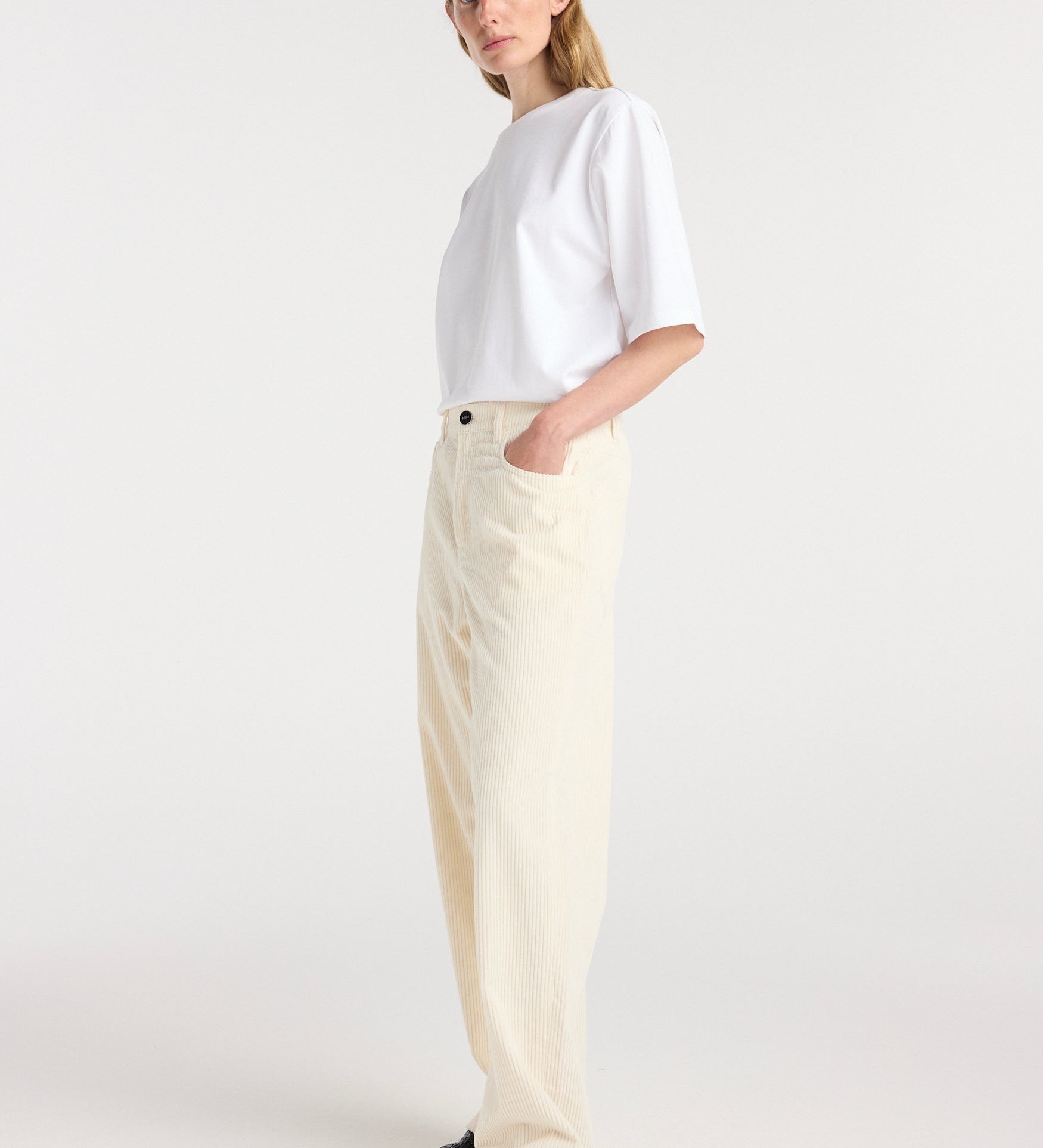ROHE - Bruun - Signature baggy corduroy | winter white