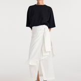 ROHE - Shirt - wrap detailed skirt | optic white
