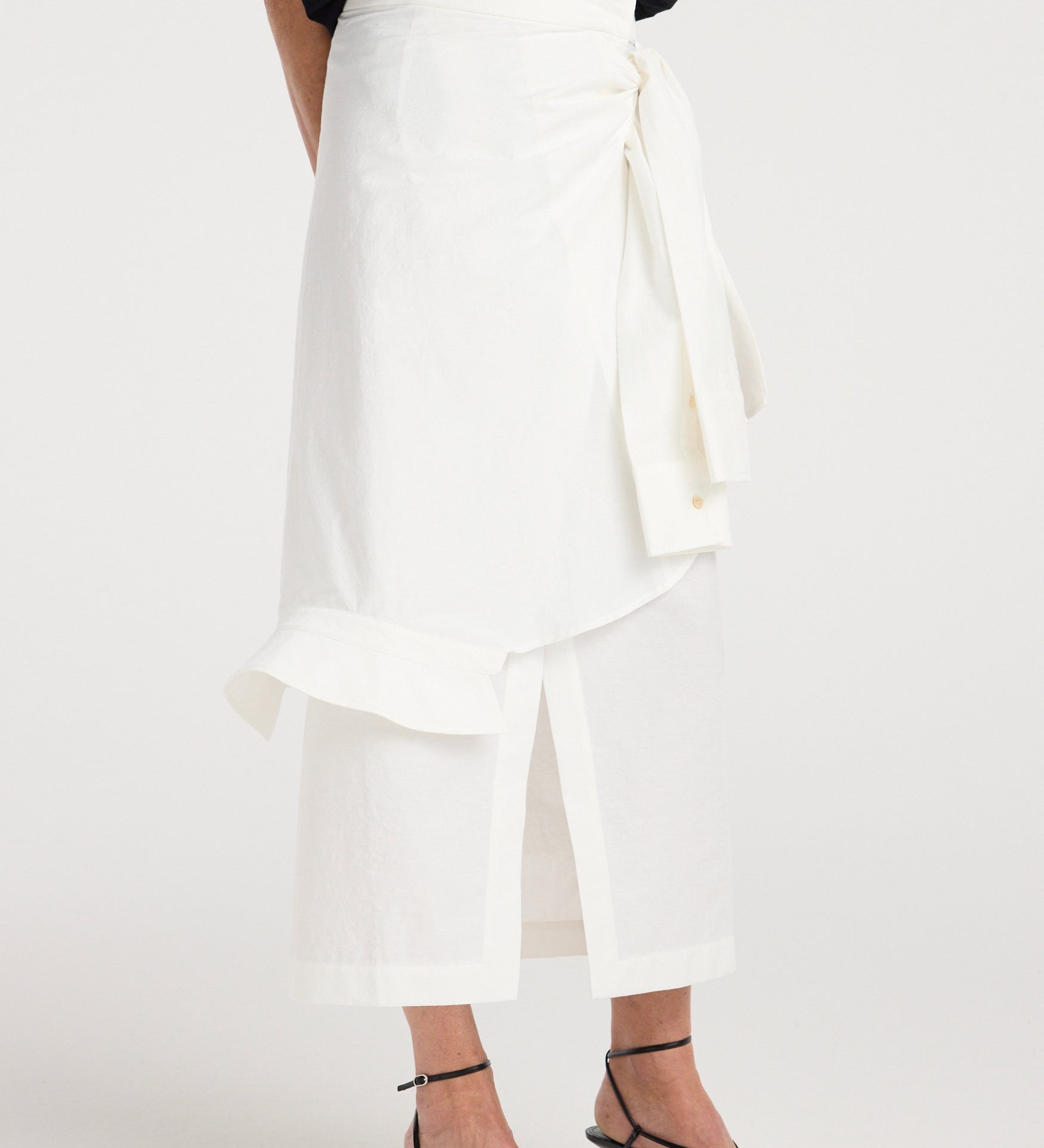 ROHE - Shirt - wrap detailed skirt | optic white