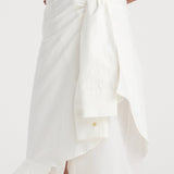 ROHE - Shirt - wrap detailed skirt | optic white