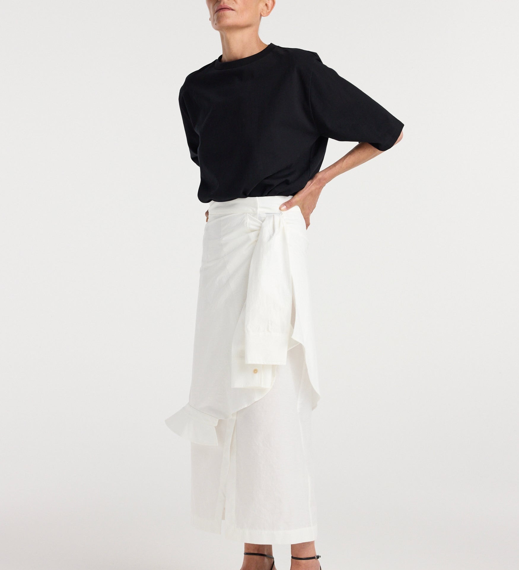 ROHE - Shirt - wrap detailed skirt | optic white