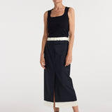ROHE - Boxer detailed skirt | navy