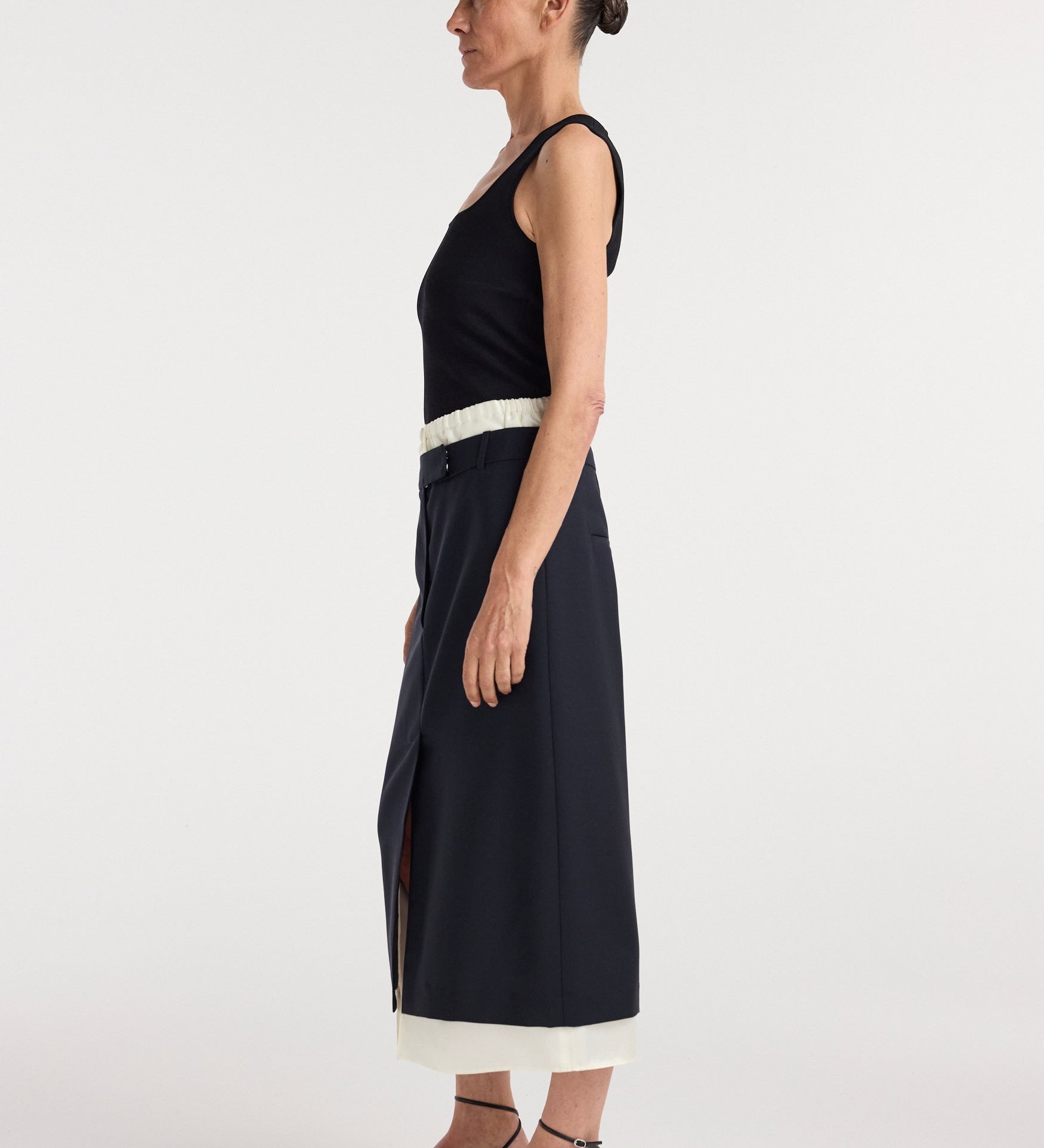 ROHE - Boxer detailed skirt | navy