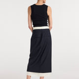 ROHE - Boxer detailed skirt | navy