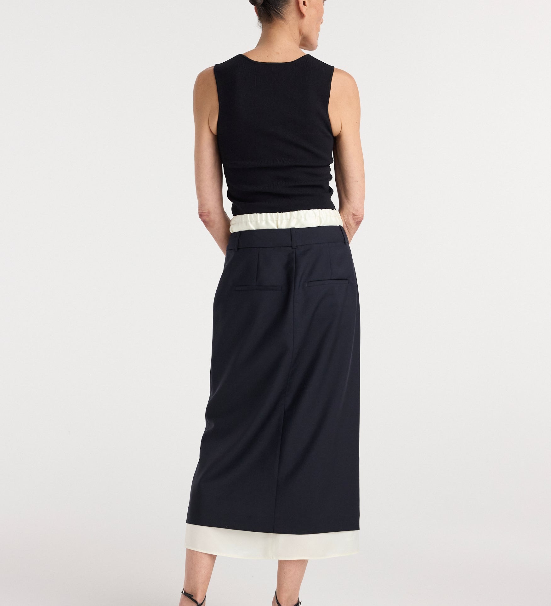 ROHE - Boxer detailed skirt | navy