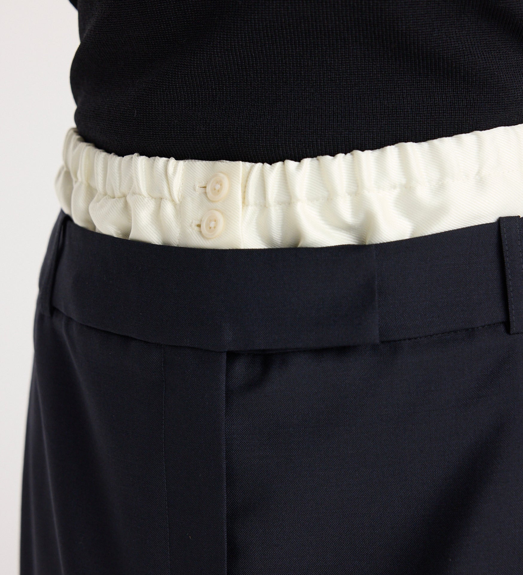 ROHE - Boxer detailed skirt | navy