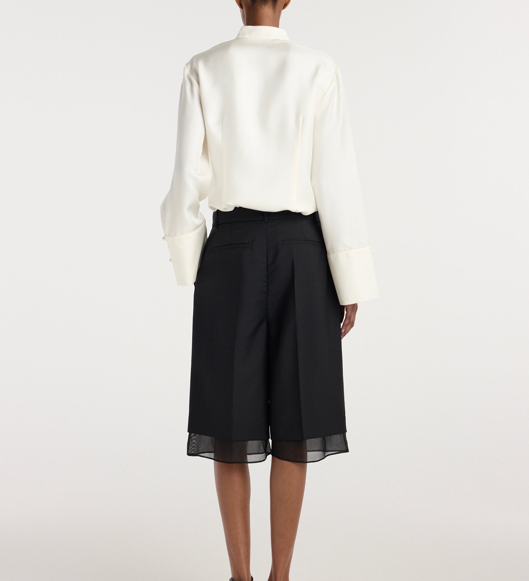ROHE - Organza lined shorts | black