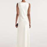 ROHE - Scoop neck satin dress | ivory