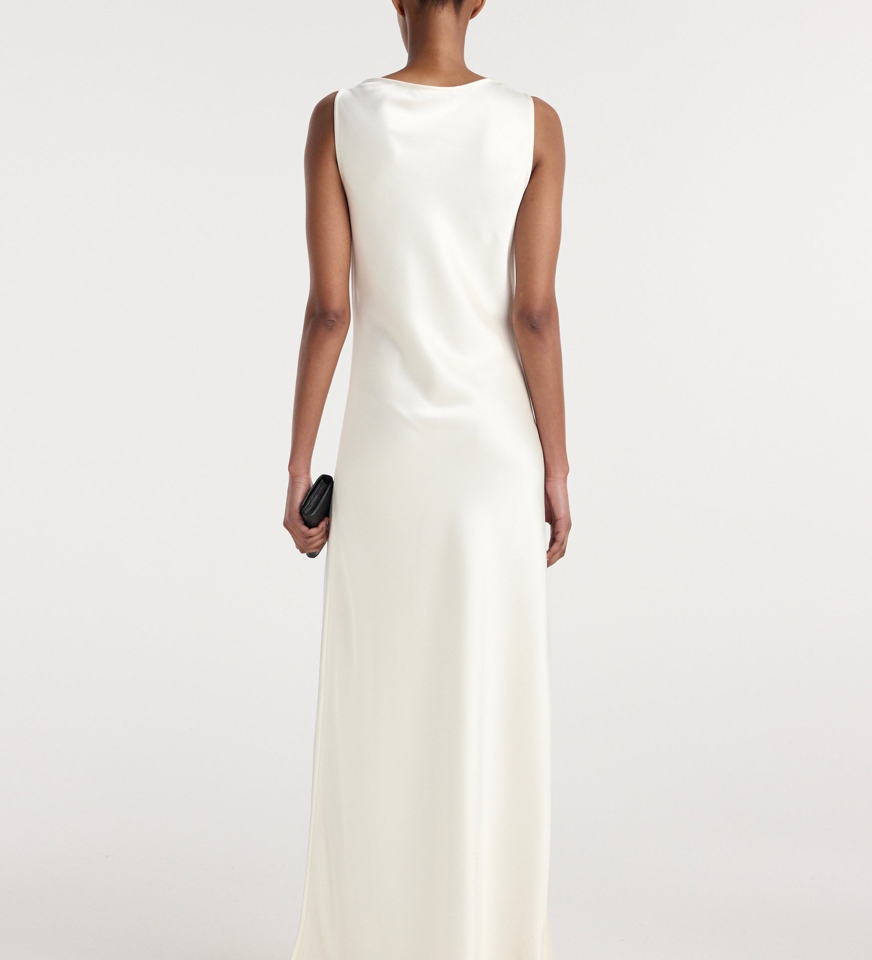 ROHE - Scoop neck satin dress | ivory