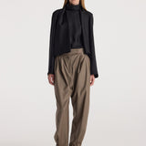 ROHE - Tailored cuff trousers | desert brown