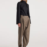 ROHE - Tailored cuff trousers | desert brown