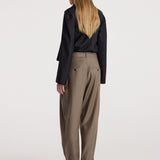 ROHE - Tailored cuff trousers | desert brown