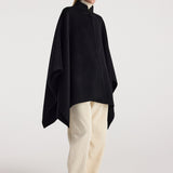 ROHE - Double - faced pankou poncho | black