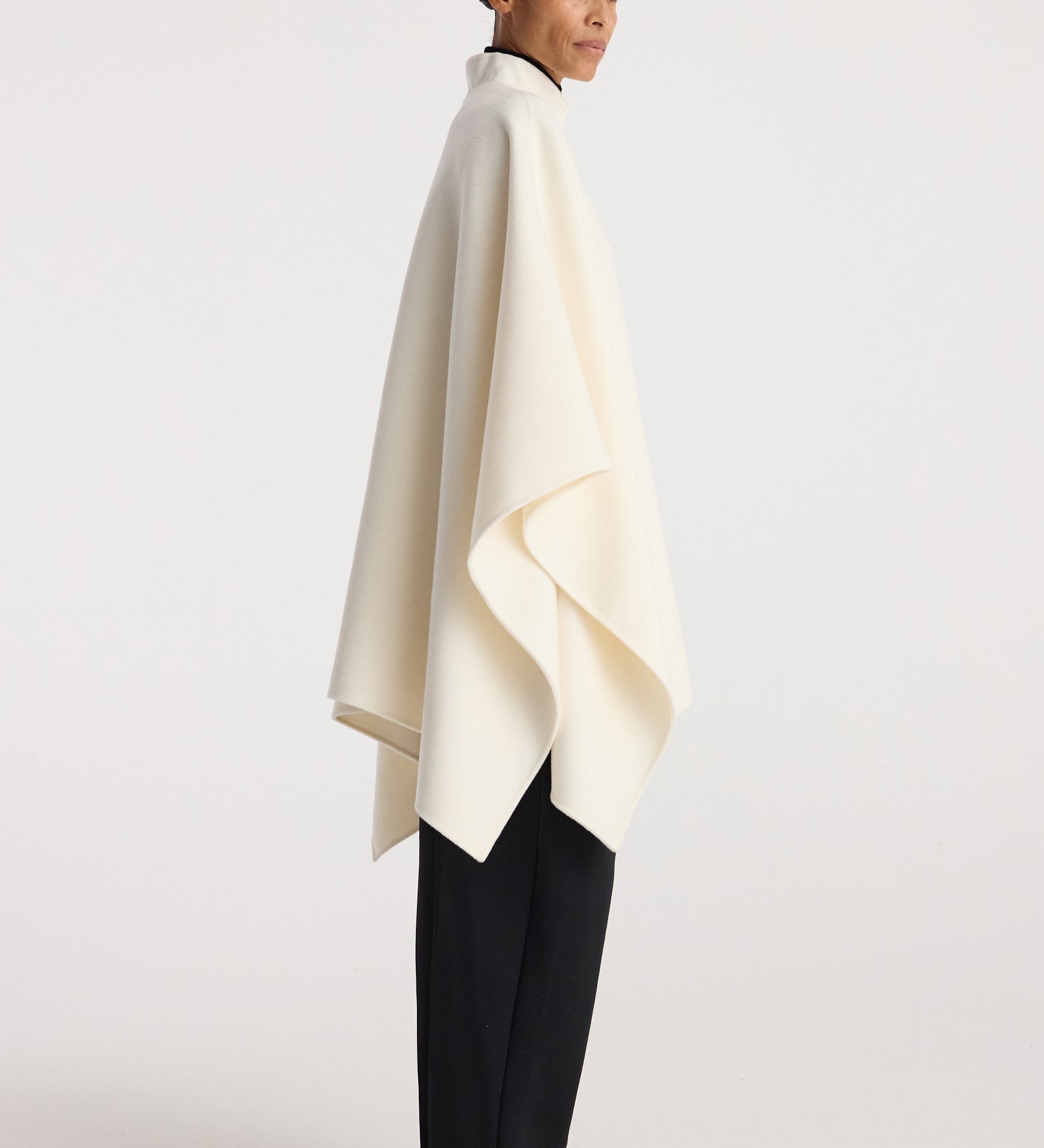 ROHE - Double - faced pankou poncho | off white