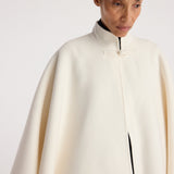 ROHE - Double - faced pankou poncho | off white