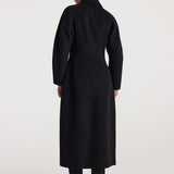 ROHE - Double - faced elongated sculptural coat | black