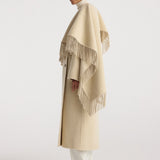 ROHE - Double - faced fringe coat | butter