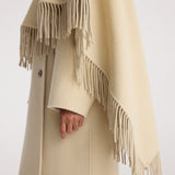 ROHE - Double - faced fringe coat | butter