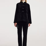ROHE - Pankou closure velvet jacket | black