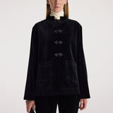 ROHE - Pankou closure velvet jacket | black