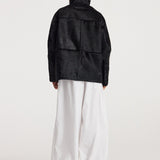 ROHE - Black ponyhair jacket | black