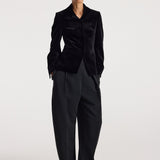 ROHE - Classic fitted velvet blazer | black