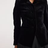 ROHE - Classic fitted velvet blazer | black