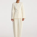 ROHE - Bouclé shaped blazer | cream