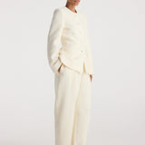 ROHE - Bouclé shaped blazer | cream