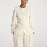 ROHE - Bouclé shaped blazer | cream