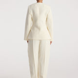 ROHE - Bouclé shaped blazer | cream